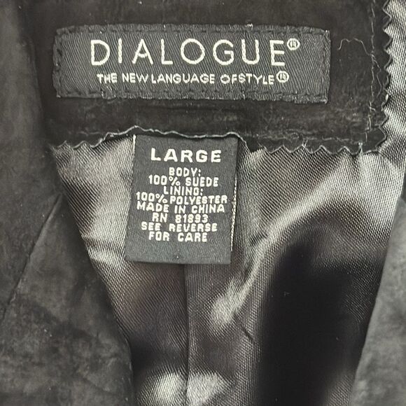 Dialogue Black Suede Blazer Jacket - Picture 5 of 5